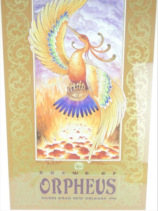 1996 Krewe of Orpheus New Orleans Mardi Gras poster, hand signed by Jay Thomas. Framed and glazed - Image 7 of 10