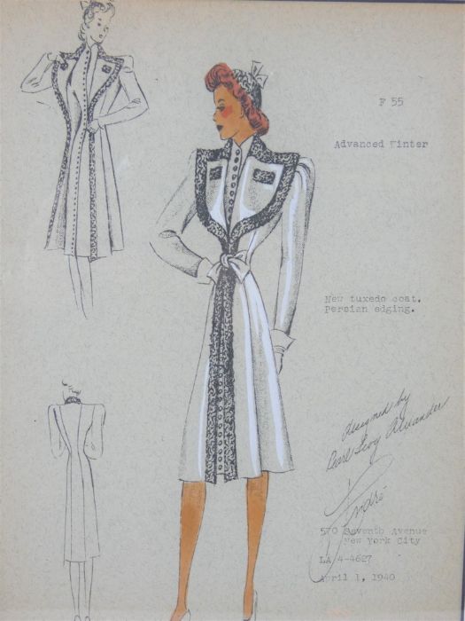 6 x American Fashion designs by Pearl Levy Alexander for Andre Studios, New York.  Each design is - Image 15 of 15