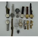 14 mixed ladies and gent's watches including Tissot, Seiko, Garrard, Avia, Rotary, Longines