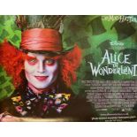 A collection of UK one-sheet & quad cinema posters: Alice in Wonderland, directed by Tim Burton [