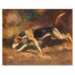 Raoul Millais (English, 1901-1999) [by or after]. Hound, signed l.r., oil on canvas, 39cm by 49cm,