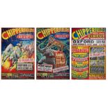 Vintage Circus Posters. A collection of six original "Chipperfield's Circus" posters advertising