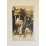 Frank Brangwyn (Welsh, 1867-1956). Buttress of the Pont Neuf, Paris, 35.5mm by 22cm [plate-mark],