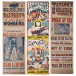 Late-Victorian Circus & "Freak Show" Posters. "Bostock & Wombwell's Monster Combined Shows -