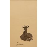 Julian Williams (Contemporary). Antelope, signed l.l., limited edition numbered 8/100, etching, 46.