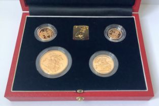 Gold, Proof, 4 coin Sovereign collection