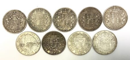 A collection of Half Crowns in VF (Very Fine) condition