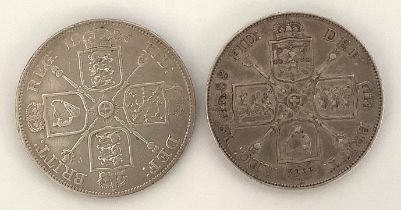 2 x 19th century Double Florins in VF (Very Fine) condition