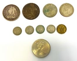 A selection of pre-decimal coinage