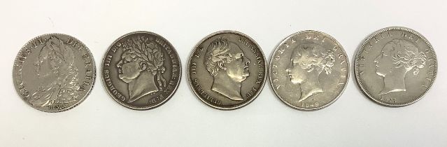 A selection of English Half Crowns in VF (Very Fine) condition