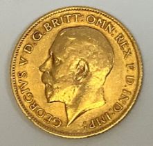 1911 Half Sovereign in UNC (Uncirculated) condition