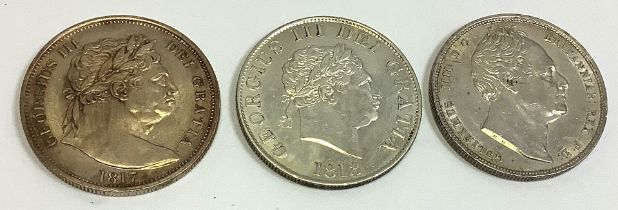 A selection of Half Crowns in UNC (Uncirculated) condition