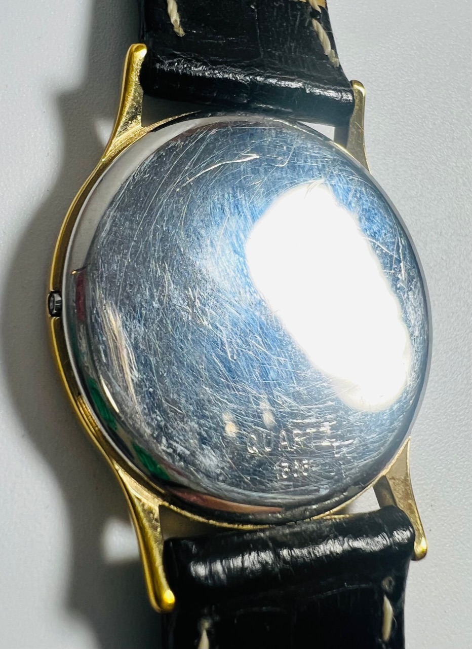A 1980s vintage Omega de Ville gentleman's wrist watch. With a gilded dial, gold baton markers and - Image 4 of 5