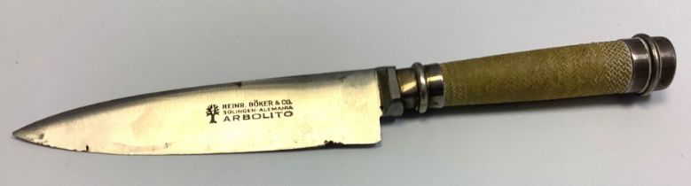 A Boker Solingen Arbolito fixed bladed steel knife