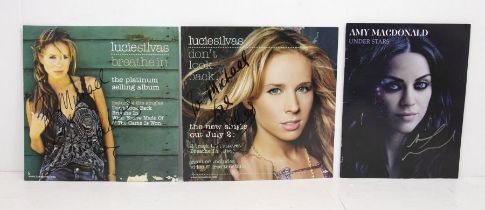 AUTOGRAPHED ITEMS - Female singer songwriters Lucie Silvas - 2 x signed promo display flats 12