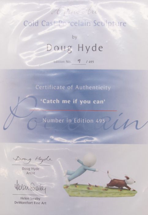 Doug Hyde Limited Edition cold cast porcelain sculpture 'Catch me if you can' with certificate 7/495 - Image 4 of 4