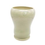 Susie Cooper - An early 1930s Art Deco earthenware tall vase, in celadon green, with swirl