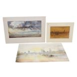 Three signed, unframed watercolours by Geoffrey Jenkinson, RCAMA (1925-2005), 'Chicago, Lincoln Park