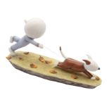 Doug Hyde Limited Edition cold cast porcelain sculpture 'Catch me if you can' with certificate 7/495