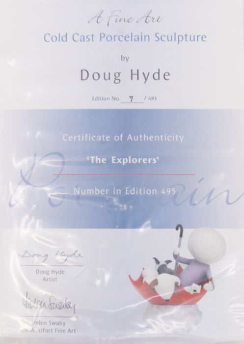 Doug Hyde Limited Edition cold cast porcelain sculpture 'The Explorers' with certificate 7/495 and - Image 5 of 5