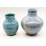 Pilkington's Royal Lancastrian - A large mixed light green, blue and beige colourway vase, pattern