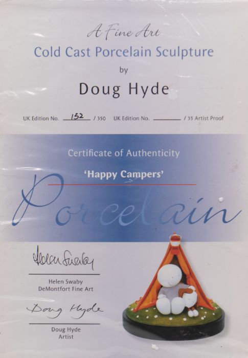 Doug Hyde limited edition cold cast porcelain sculpture 'Happy Campers' 152/350 with certificate. - Image 4 of 4