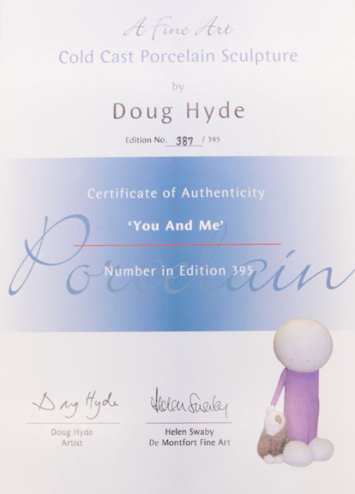 Doug Hyde Limited Edition cold cast porcelain sculpture 'You and Me' with certificate 387/395 and - Image 4 of 4