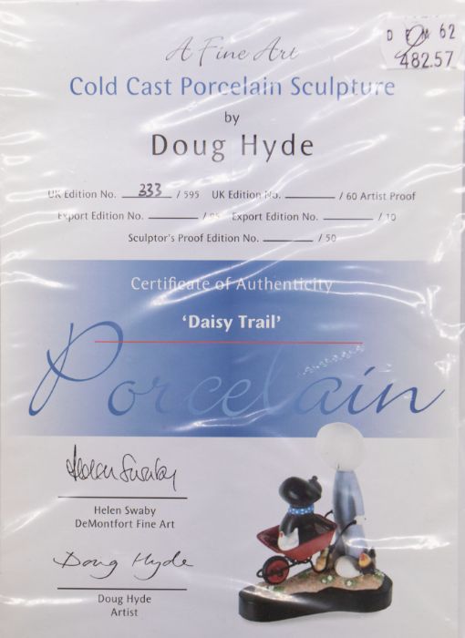 Doug Hyde limited edition cold cast porcelain sculpture 'Daisy Trail' 333/595 with certificate. - Image 4 of 4