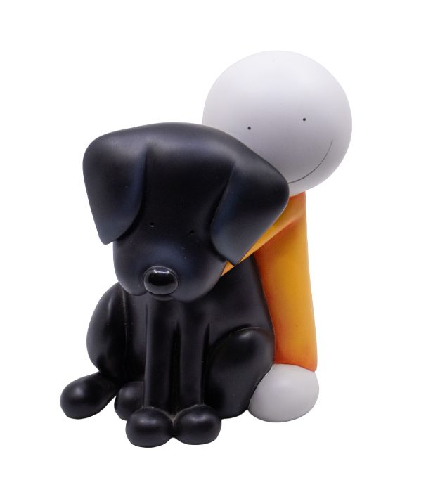 Doug Hyde Limited Edition cold cast porcelain sculpture 'Beware of the Dog' with certificate 177/595