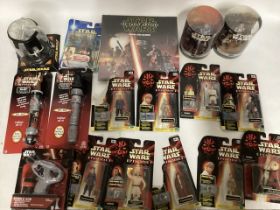 Vintage Star Wars toy figures and toy packs -all old shop stock and some have a torn corner-see