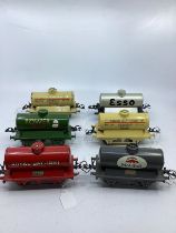 Hornby O gauge Railway model interest; antique tanks inc Pre War Meccano Ltd labels  to Include Grey