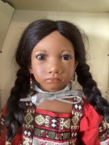 Annette Himstedt 26” German Artist large doll - all original-  boxed Panchita doll from 1994 in