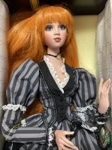 Jan McClean artist 26” doll, boxed and unopened/unused. A large fashion doll in all original striped