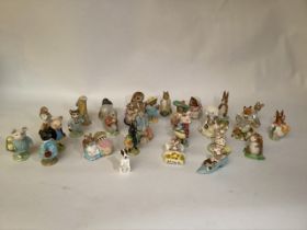 Beswick and other Beatrix potter childhood porcelain good figurines and Peter Rabbit vintage