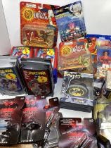 Batman vintage toys sealed packs and superman sets etc-all largely unused old ex shop stock pieces