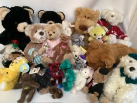 Selection of Vintage plush teddy bears and related toys inc some beannie bears ( quantity)