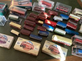 Large selection of Boxed and loose die-cast Corgi buses and vehicles as shown vintage pieces (