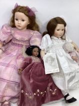 Pauline Jacobsen Fine  Artist dolls ; in original attire and excellent order, to include 2 child