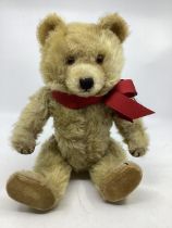 Vintage Ting a Ling Chiltern bruin articulated golden Teddy bear , with stitched snout and smile and