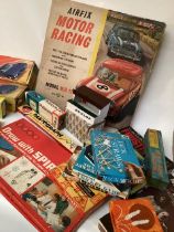 Vintage 1960s collection of Toys to include an Airfix mini track set, many games including a