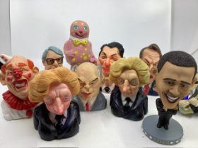 Novelty rubber spitting image productions Neil kinnock clown squeaky toys and other prime
