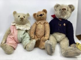 Vintage Artist teddy bear to include a 16” WHO Beardsley teddy bear with Red Cross badge and