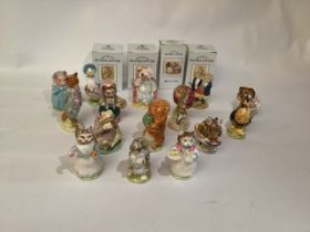 Royal Albert Beatrix potter figures-very good selection, many with boxes and most are in good