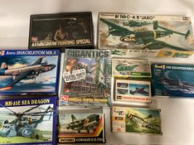 Vintage Airfix and other kits to be made up( appear unused) in original boxes aircraft and others