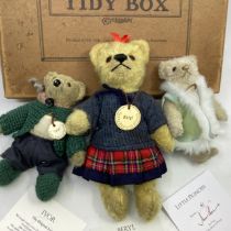Teddy bears of Witney Artist vintage teddy bear toys x 3 with the largest being just 8” and to