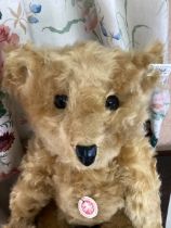 Steiff with box 50cm Replica 1991 Fine early Teddy Barle golden white tag no 1836 /6000 produced-