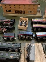 Marklin  model train interest.Vintage German trains and station metal antique vintage buildings -