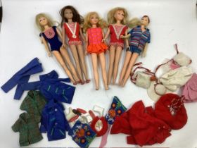 Mattel Barbie Vintage 1960s Skipper dolls and a skipper friend Ricky, a selection of straight and