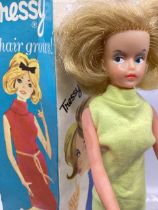 Palitoy Tressy doll, with part box stand, golden Hair strand , no key and a selection of 1964 same
