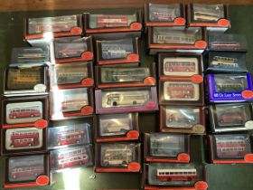 Vintage boxed toy die cast buses and a variety of 25+ excellent pieces. ( quantity as shown)